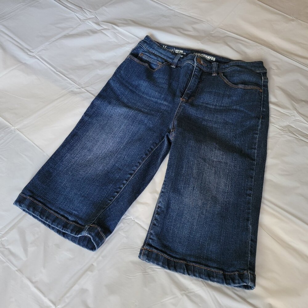 Vintage Jean Shorts High Rise Bermuda Denim Women Size 4 Beach Summer